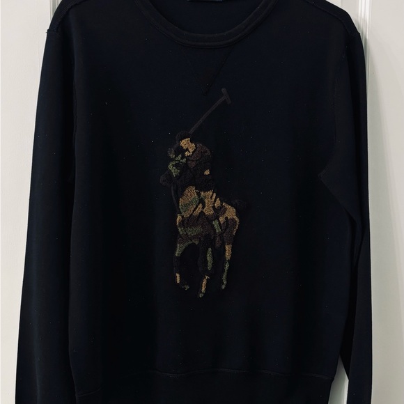 Polo Ralph Lauren  Double-Knit Pullover Sweatshirt with a camouflage logo. - Picture 3 of 5
